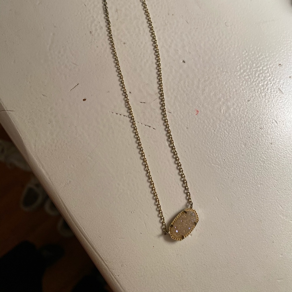 Gold & White Kendra Scott Necklace
